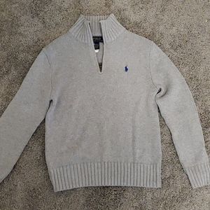 Boys Gray zip up sweater